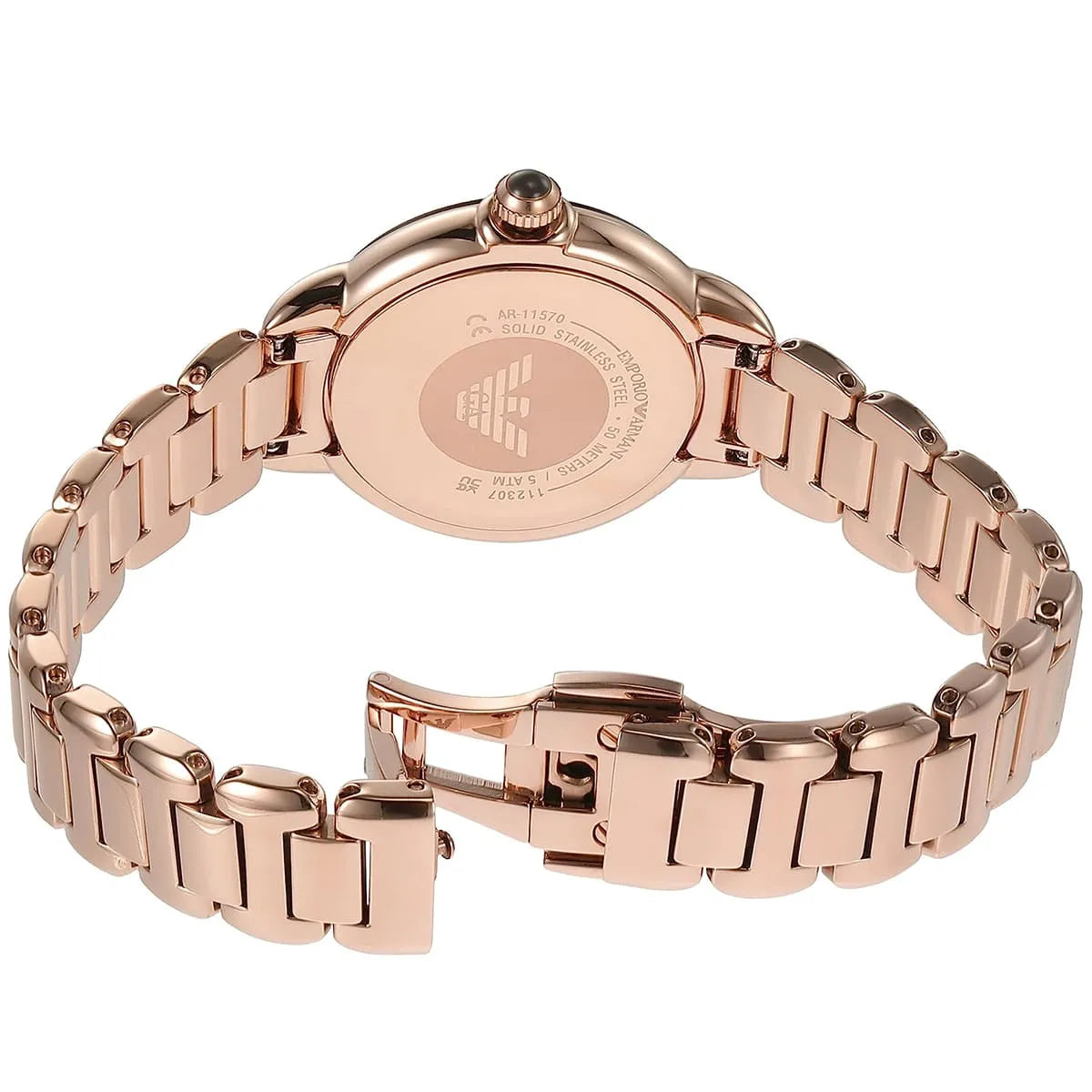 Emporio Armani Mia AR11570 Rose Gold Chocolate Dial Ladies Watch