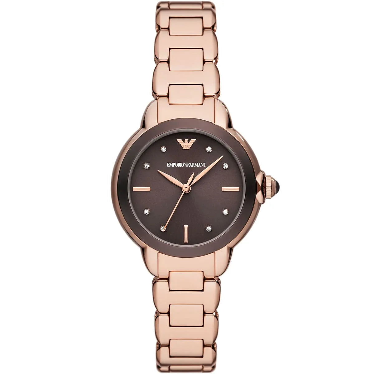 Emporio Armani Mia AR11570 Rose Gold Chocolate Dial Ladies Watch