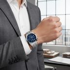 Emporio Armani Paolo AR11528 Textured Blue Dial Watch