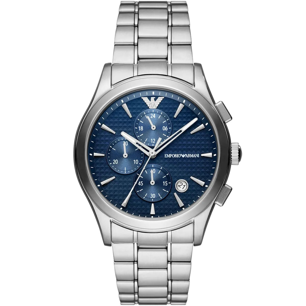 Emporio Armani Paolo AR11528 Textured Blue Dial Watch