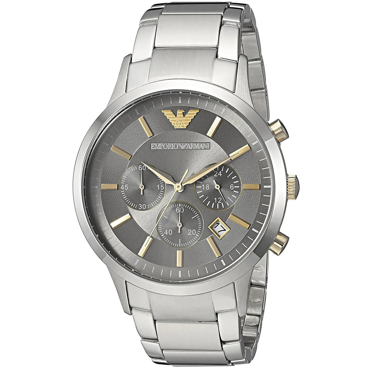 Emporio Armani Renato AR11047 Grey Dial Gold Accents Watch
