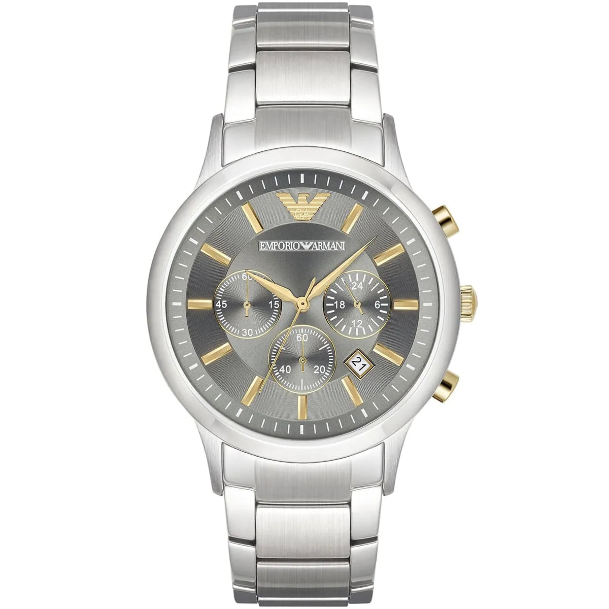 Emporio Armani Renato AR11047 Grey Dial Gold Accents Watch