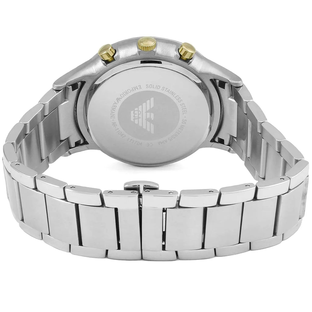 Emporio Armani Renato AR11047 Grey Dial Gold Accents Watch