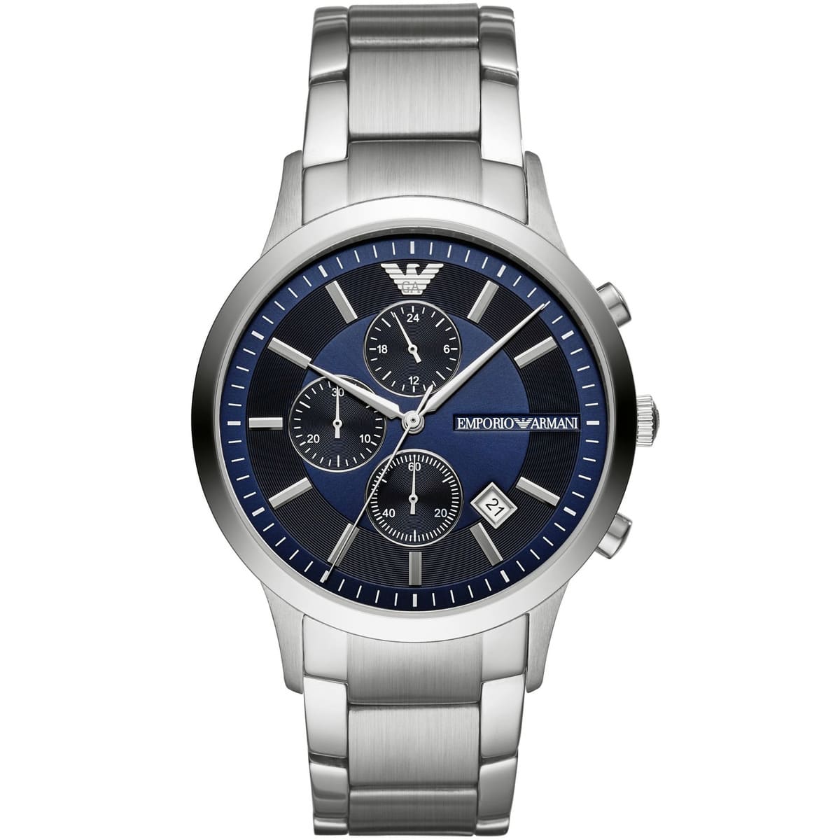 Emporio Armani Renato AR11164 Navy Blue Dial Silver Watch
