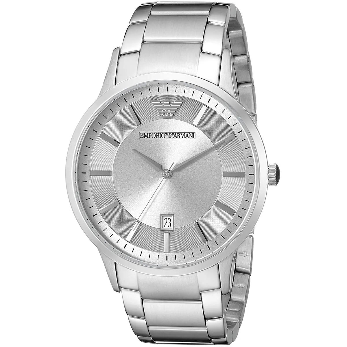 Emporio Armani Renato AR11189 Silver Textured Dial Watch