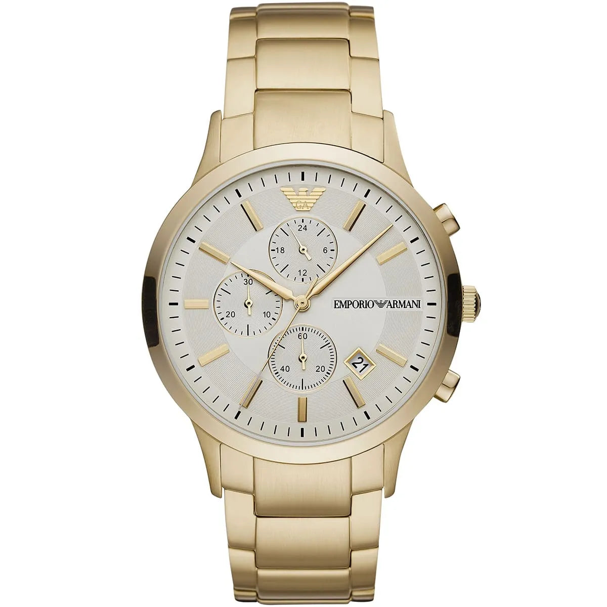 Emporio Armani Renato AR11332 Gold Chronograph Off-White Dial Watch