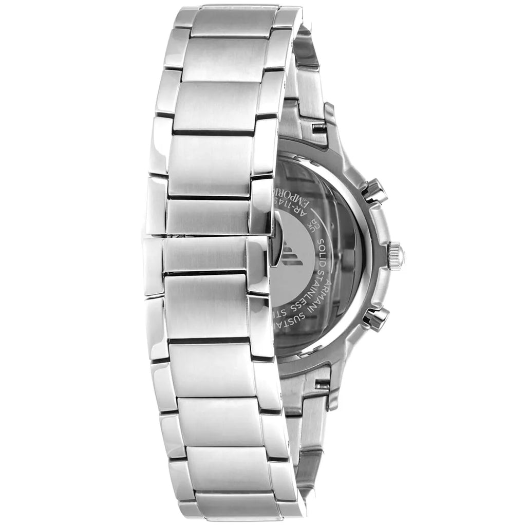 Emporio Armani Renato AR11458 Blue Dial Rose Gold Accents Watch
