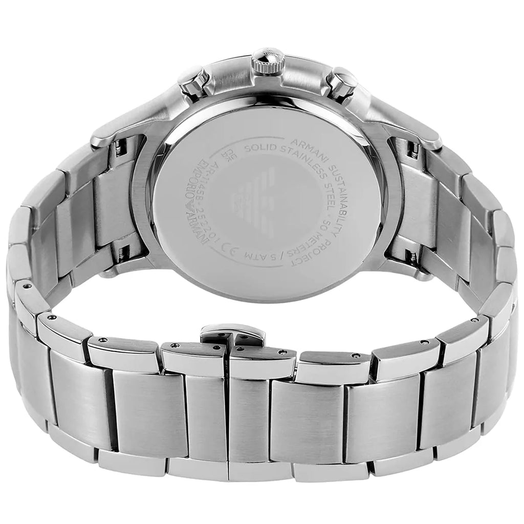 Emporio Armani Renato AR11458 Blue Dial Rose Gold Accents Watch