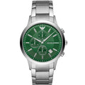 Emporio Armani Renato AR11507 Green Dial Silver Watch