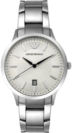 Emporio Armani Renato AR2431 Silver Sunray Dial Steel Watch