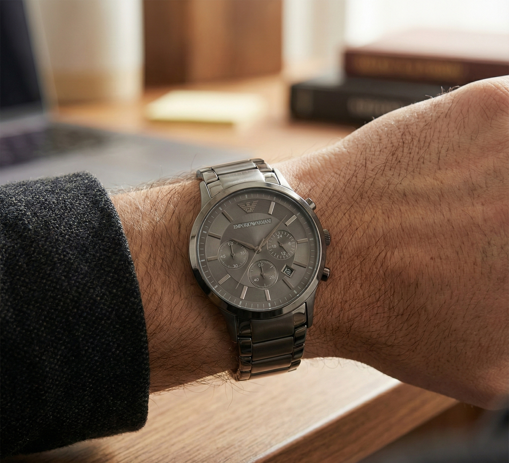Emporio Armani Renato AR2454 All-Black Chronograph Watch