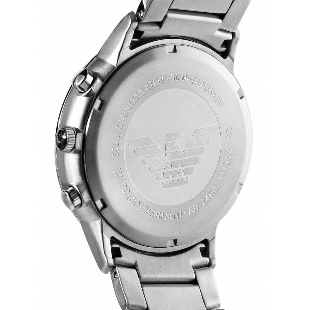 Emporio Armani Renato AR2460 XL Black Dial Silver Watch