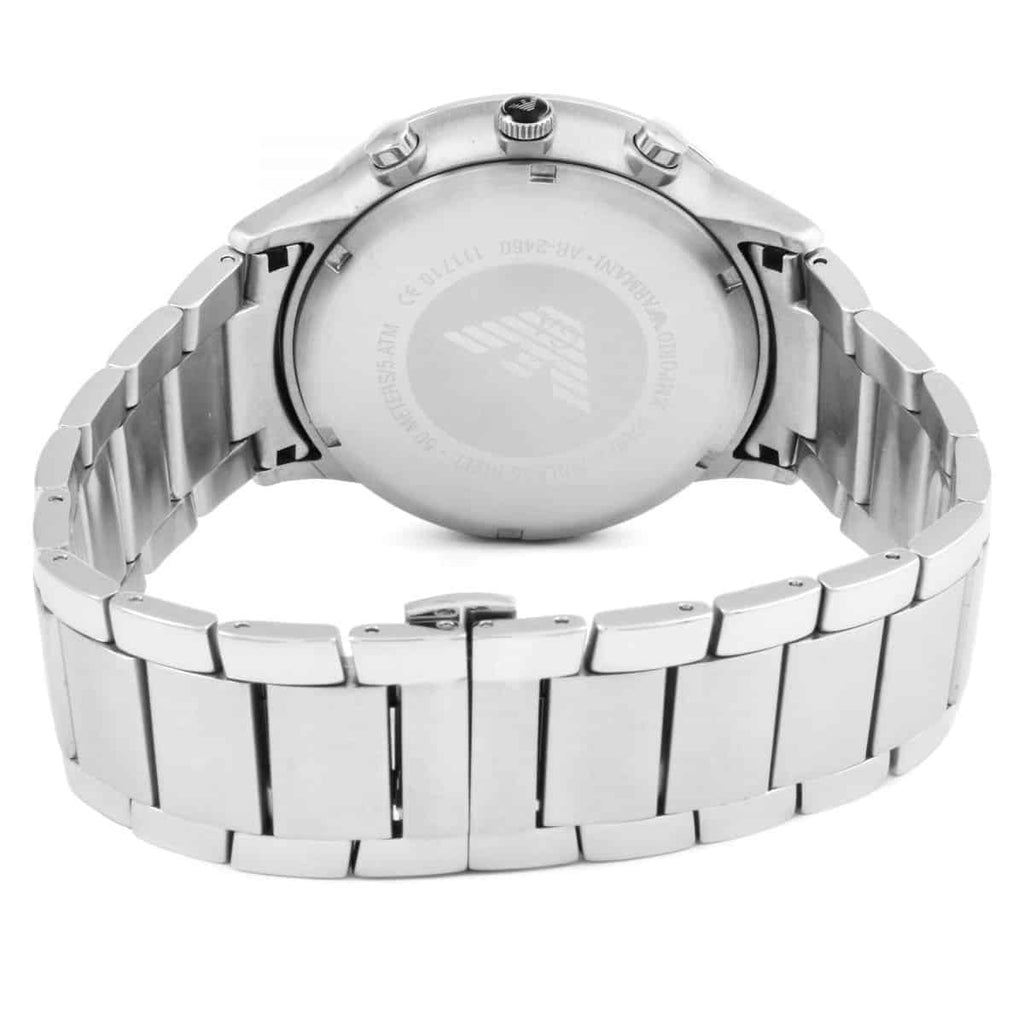Emporio Armani Renato AR2460 XL Black Dial Silver Watch