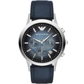 Emporio Armani Renato AR2473 Navy Blue Leather Chronograph Watch