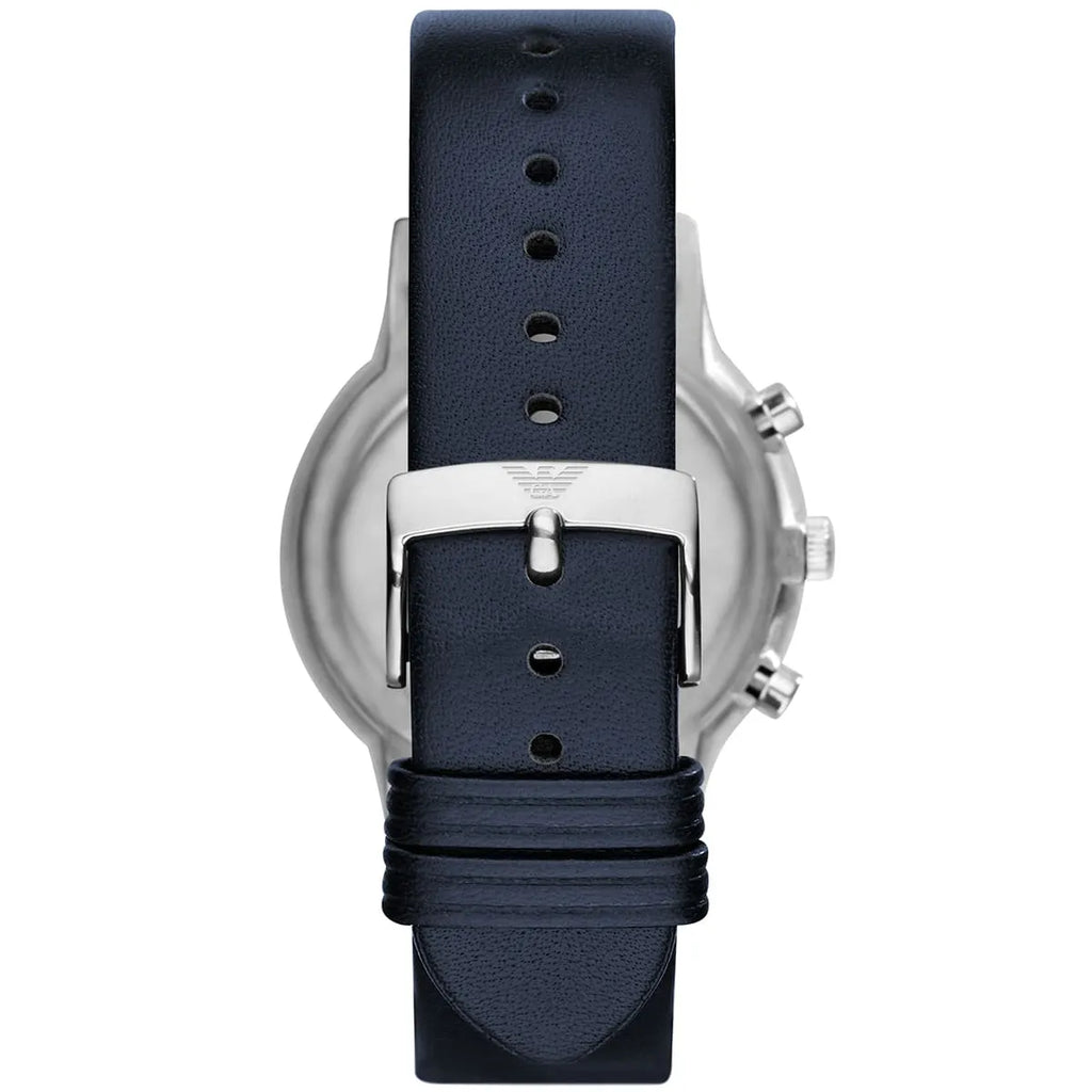 Emporio Armani Renato AR2473 Navy Blue Leather Chronograph Watch
