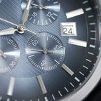 Emporio Armani Renato AR2473 Navy Blue Leather Chronograph Watch