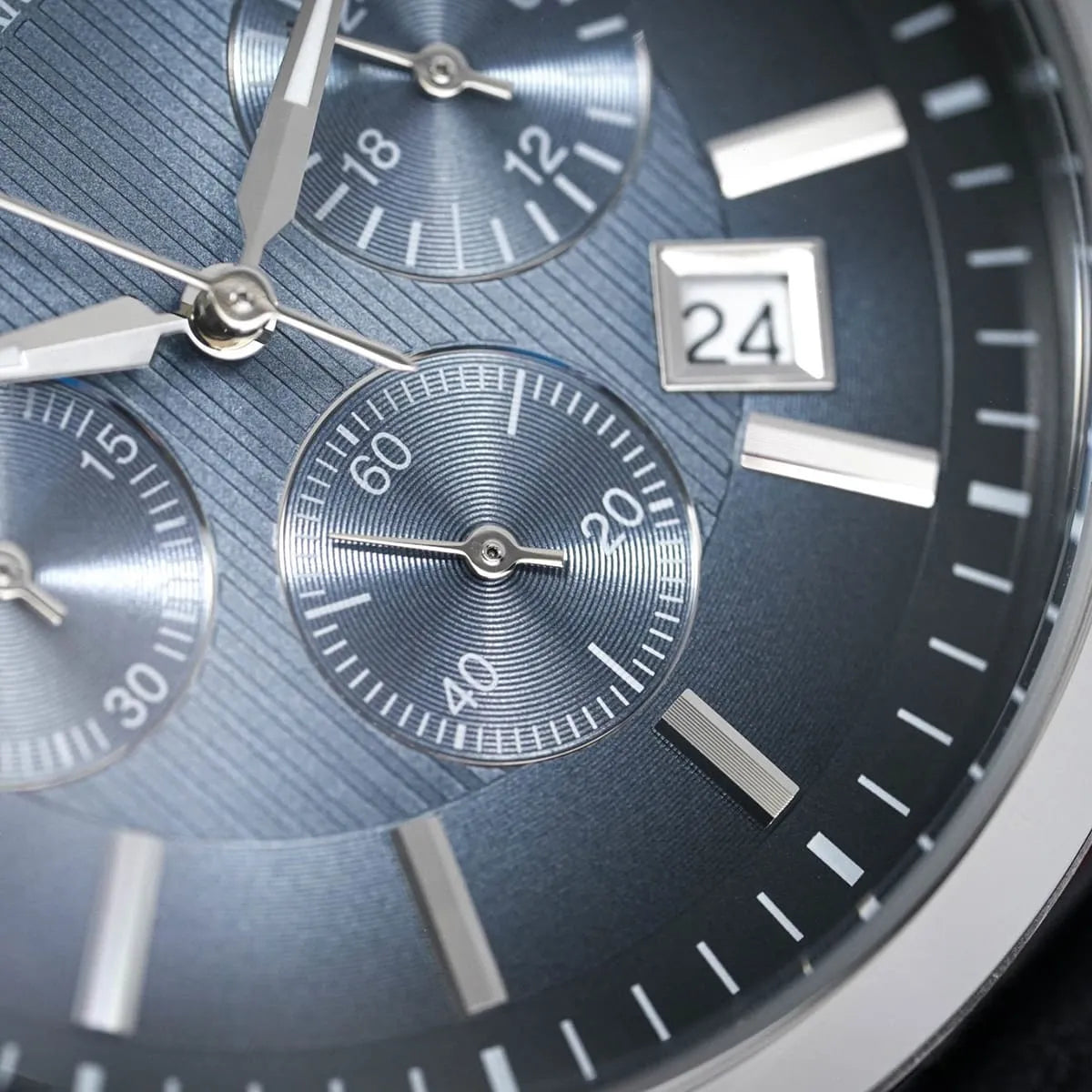 Emporio Armani Renato AR2473 Navy Blue Leather Chronograph Watch