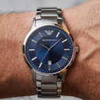 Emporio Armani Renato AR2477 Two-Tone Navy Blue Dial Watch