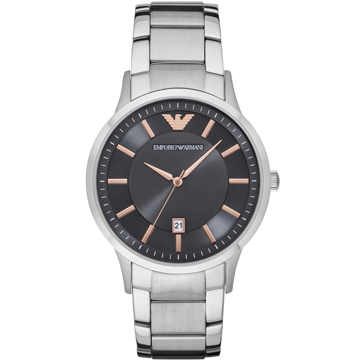 Emporio Armani Renato AR2514 Grey Dial Rose Gold Accents Watch