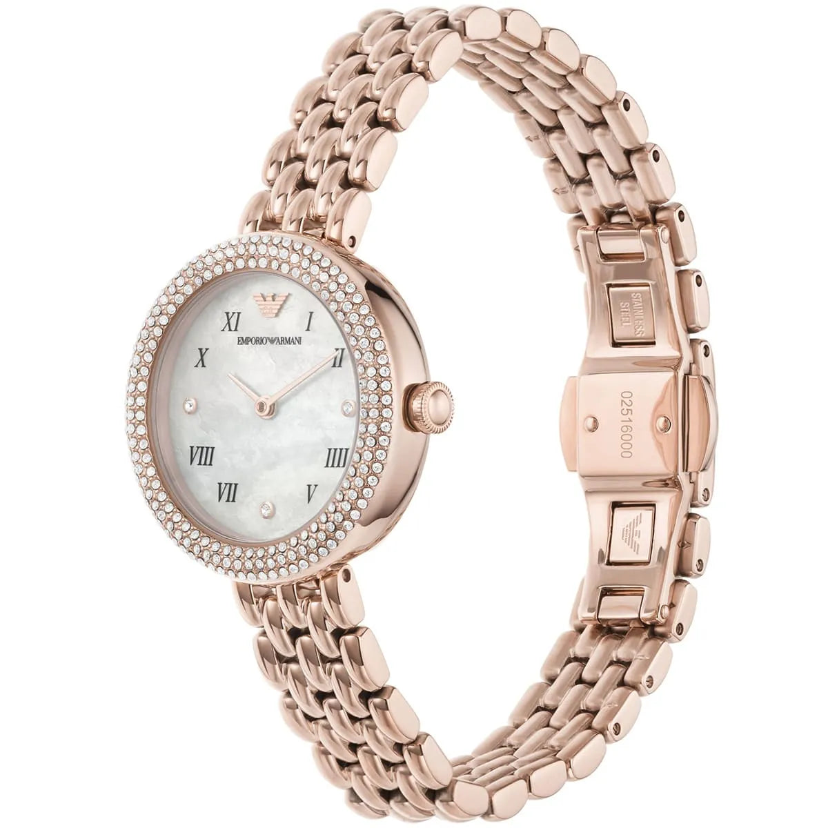 Emporio Armani Rosa AR11355 Rose Gold Pavé Crystal Watch