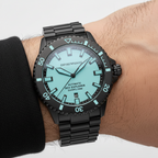Emporio Armani Sea Explorer AR60084 Automatic Tiffany Blue Dial Black Watch