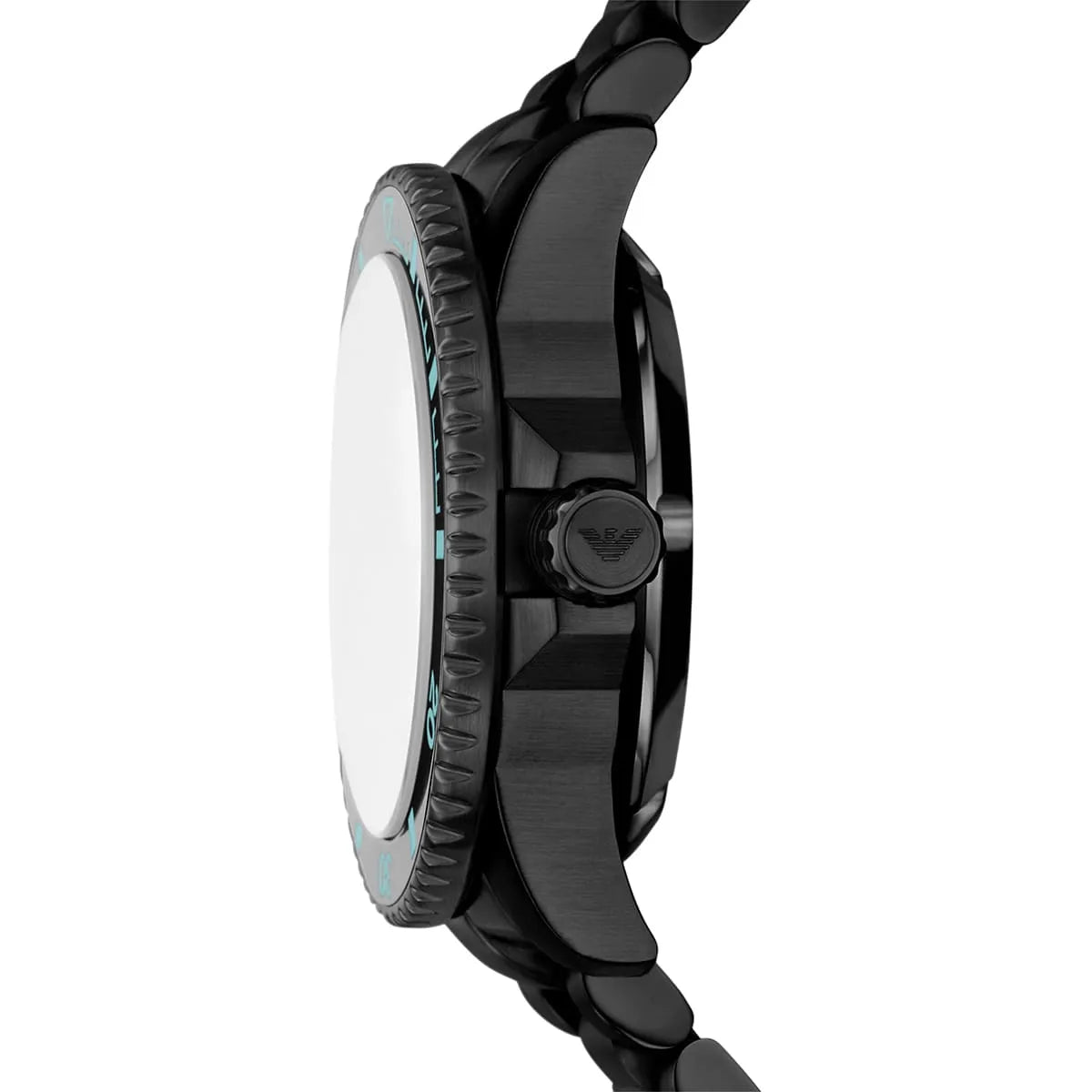 Emporio Armani Sea Explorer AR60084 Automatic Tiffany Blue Dial Black Watch