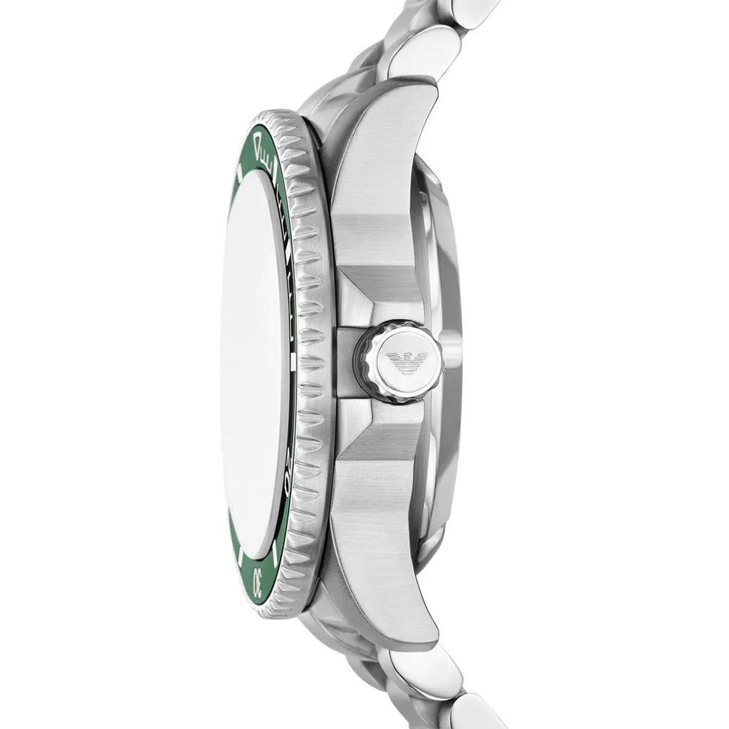Emporio Armani Sea Explorer AR60088 Automatic Green Dial Diver's Watch
