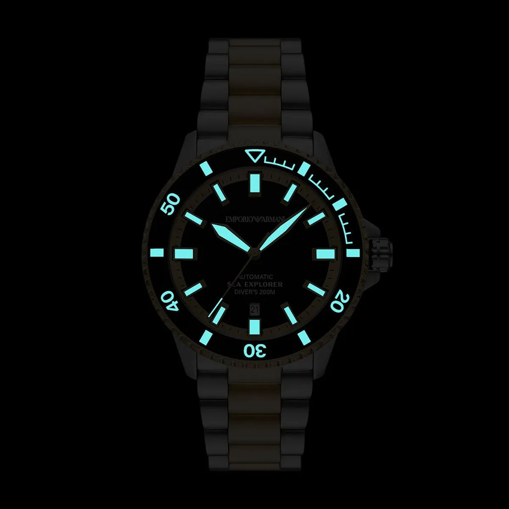 Emporio Armani Sea Explorer AR60089 Automatic Two-Tone Diver's Watch