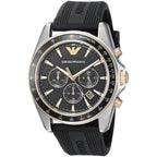 Emporio Armani Sigma AR80003 Chronograph Black Rubber Strap Men's Watch