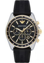 Emporio Armani Sigma AR80003 Chronograph Black Rubber Strap Men's Watch