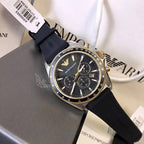 Emporio Armani Sigma AR80003 Chronograph Black Rubber Strap Men's Watch