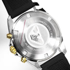 Emporio Armani Sigma AR80003 Chronograph Black Rubber Strap Men's Watch