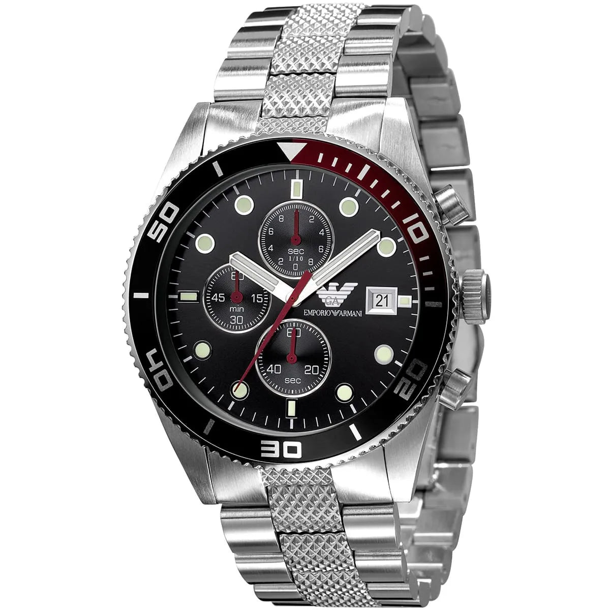 Emporio Armani Sportive AR5855 Black Dial Chronograph Watch