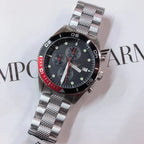 Emporio Armani Sportive AR5855 Black Dial Chronograph Watch