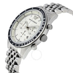 Emporio Armani Tazio AR6073 Silver Dial Black Bezel Watch