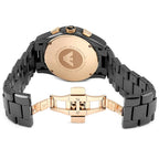 Emporio Armani Valente AR1410 Black Ceramic & Rose Gold Watch
