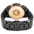 Emporio Armani Valente AR1410 Black Ceramic & Rose Gold Watch