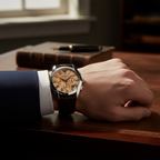 Emporio Armani Valente AR1634 Champagne Dial Brown Leather Watch