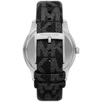 Michael Kors Tibby MK2976 Silver-Tone Watch with Black MK Logo Strap