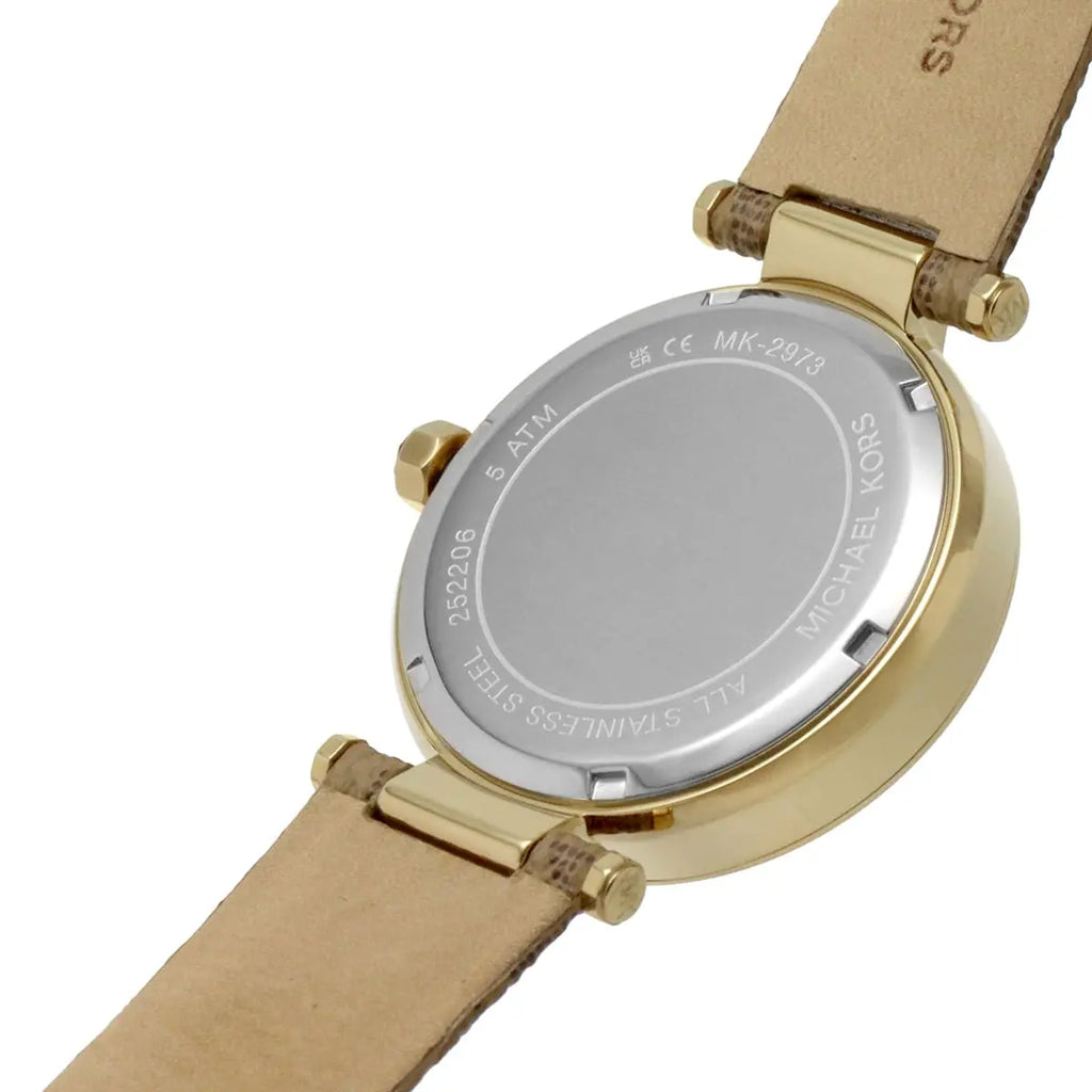 Michael Kors Liliane MK2973 Gold Watch with Yellow MK Logo Strap