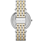 Michael Kors Darci MK3215 Two-Tone Watch with Silver Sunray Dial and Crystal Bezel