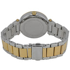 Michael Kors Parker MK6055 Two-Tone Watch with Crystal Bezel and Multi-Function Dial
