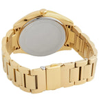 Michael Kors Runway MK7088 Gold-Tone Watch with Oversized MK Logo Dial