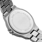 Michael Kors Lennox MK7280 Silver Watch with Crystal Bezel and Silver Dial