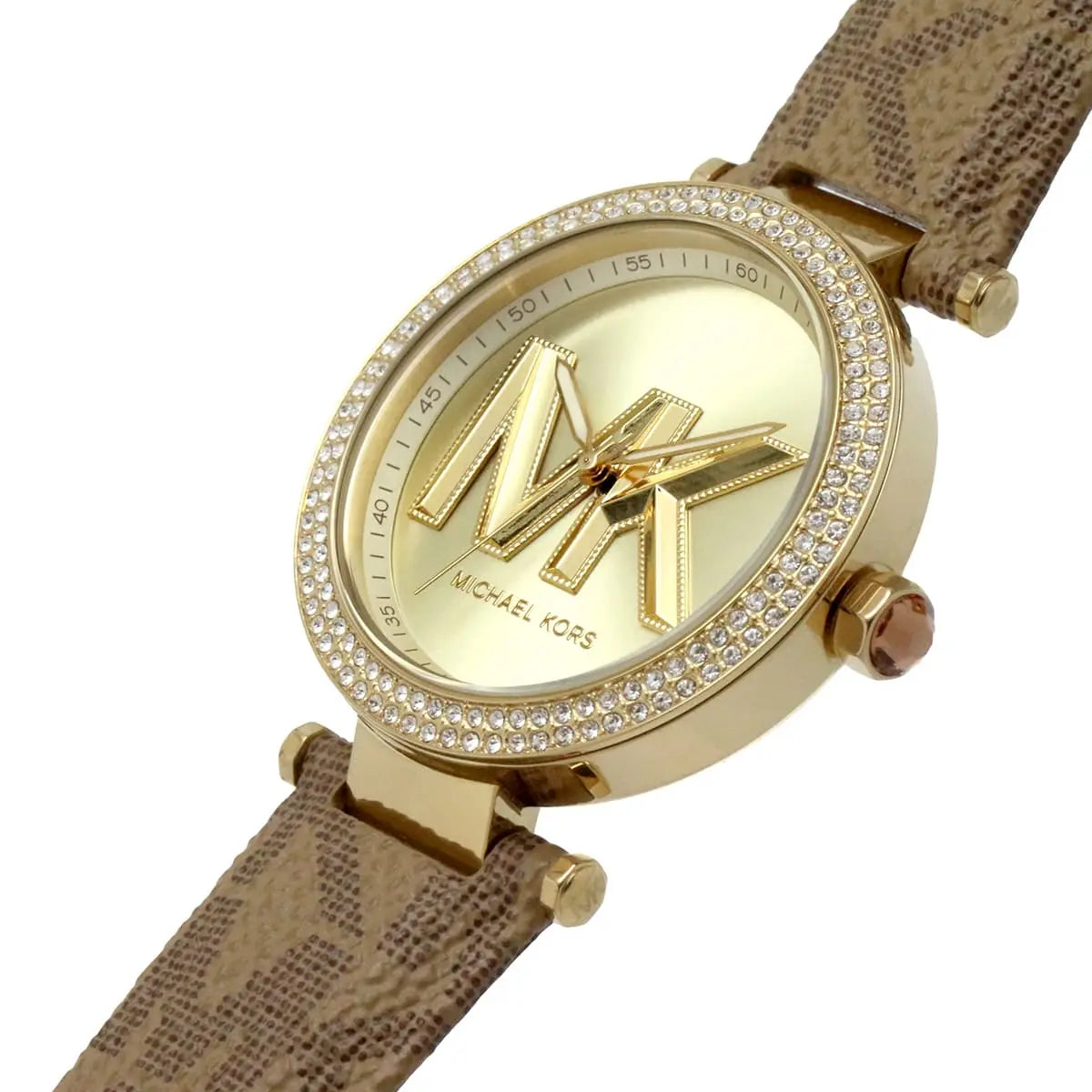 Michael Kors Liliane MK2973 Gold Watch with Yellow MK Logo Strap