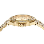 Michael Kors Lennox MK7361 Gold-Tone Watch with Pavé Crystal Bracelet