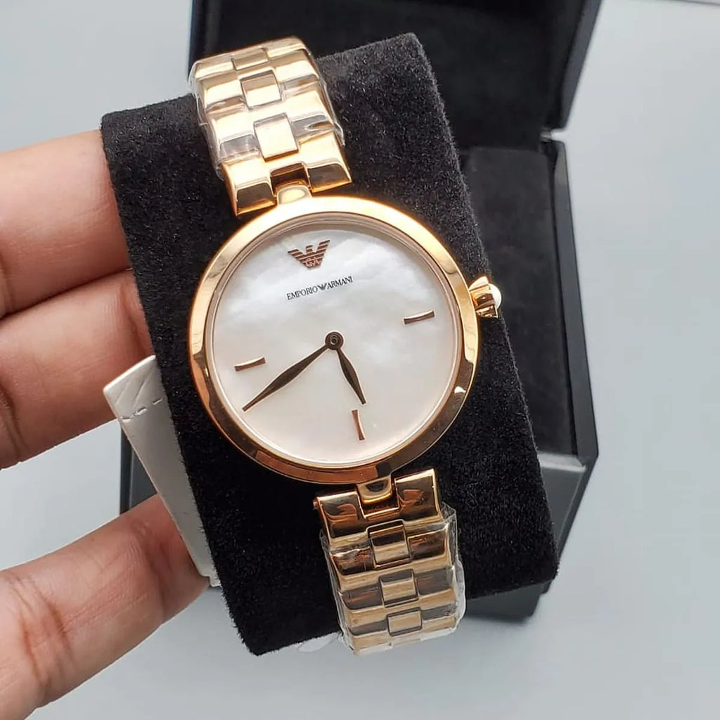 Emporio Armani Arianna AR11196 Rose Gold Mother of Pearl Dial Watch