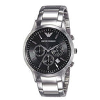 Emporio Armani AR2434 Men’s Black Dial Stainless Steel Renato Watch