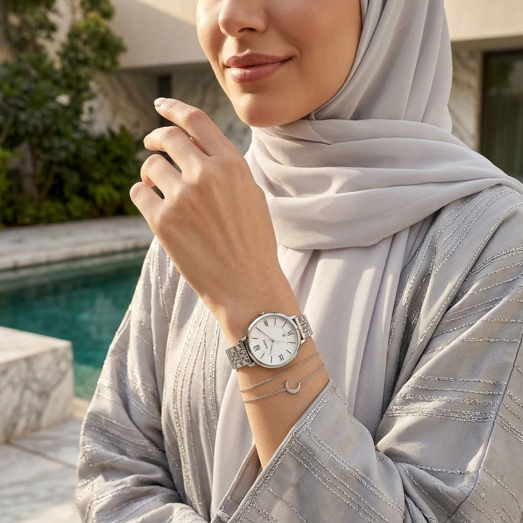 Fossil Jacqueline ES3433 Three-Hand Silver-Tone Stainless Steel Women's Watch