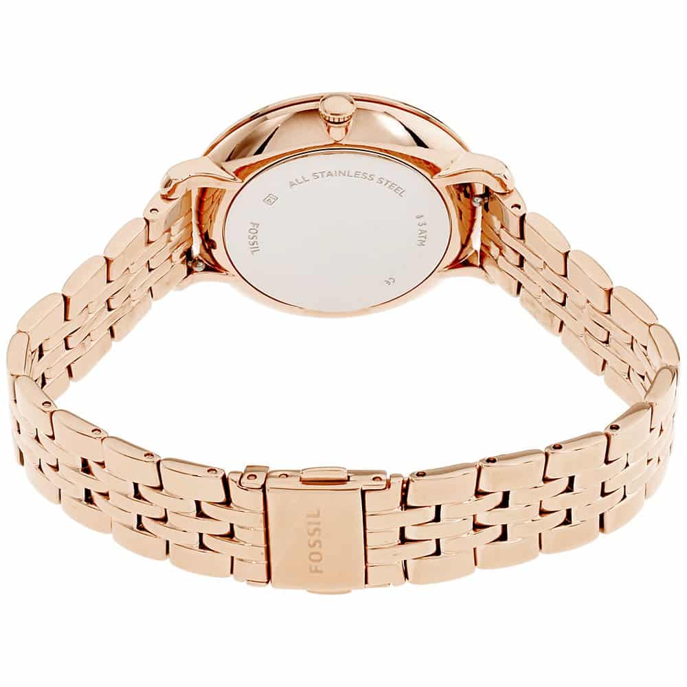 Fossil Jacqueline ES3435 Three-Hand Rose Gold-Tone Stainless Steel Women's Watch